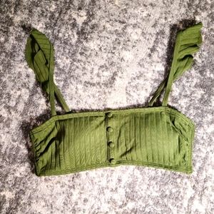 Bikini top with ruffles